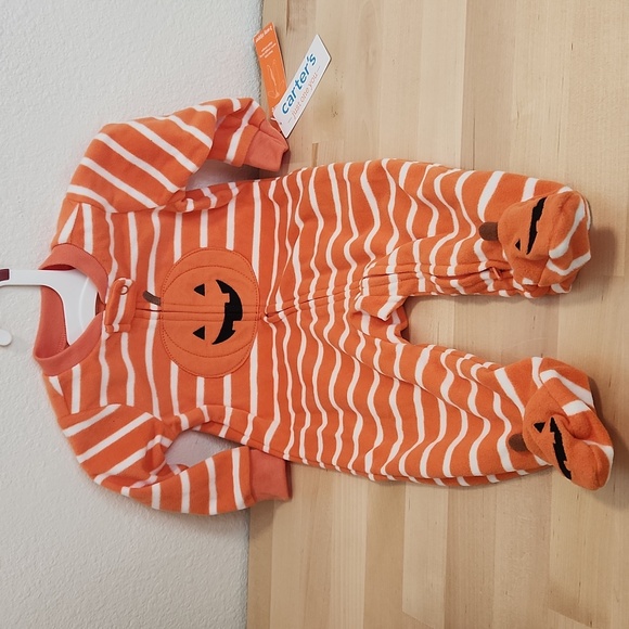 NWT Carter's baby Sz 6M onesie pumpkin Halloween outfit - Picture 1 of 5